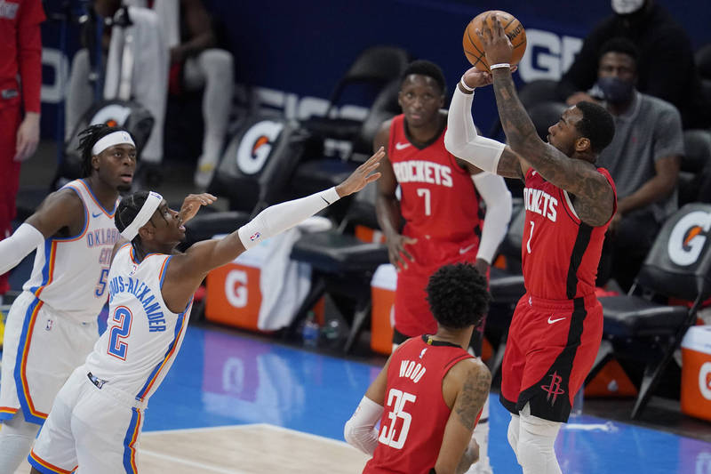 火箭破纪录三分雨炸雷霆收6连胜今日NBA战绩