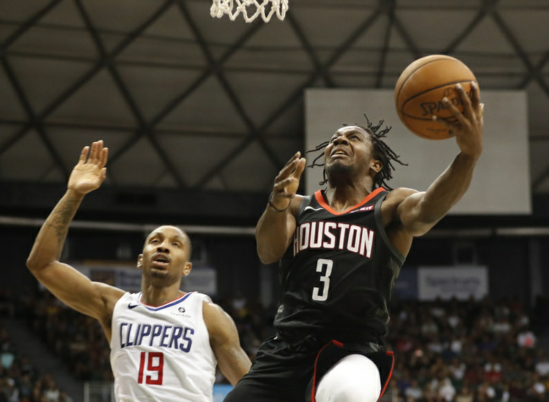 NBA季前赛，火箭以109-96战胜快船